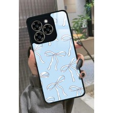 Snacase Reeder S919 Uyumlu Beyaz Kurdele Tasarımlı Parlak Silikon Kılıf