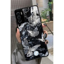 Snacase Reeder S19 Max Pro S Uyumlu Beyaz Kelebek Tasarımlı Parlak Silikon Kılıf