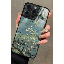 Snacase  Apple iPhone 16 Pro Max Uyumlu Van Gogh Yeşil Ağaç Tablo Tasarımlı Parlak Silikon Kılıf