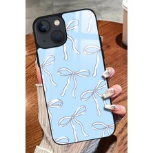 Snacase  Apple iPhone 14 Uyumlu Beyaz Kurdele Tasarımlı Parlak Silikon Kılıf