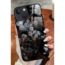 Snacase  Apple iPhone 15 Uyumlu Beyaz Çiçek Tasarımlı Parlak Silikon Kılıf