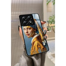 Snacase  Xiaomi Mi 14T Uyumlu Inci Küpeli Kız Tablo Tasarımlı Parlak Silikon Kılıf