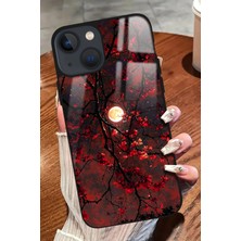 Snacase  Apple iPhone 14 Uyumlu Kırmızı Manzara Tasarımlı Parlak Silikon Kılıf