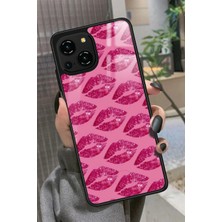 Snacase Reeder S23 Pro Max Uyumlu Pembe Dudak Tasarımlı Parlak Silikon Kılıf