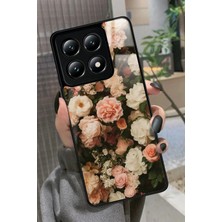 Snacase  Xiaomi Mi 14T Pro Uyumlu Karışık Çiçek Tasarımlı Parlak Silikon Kılıf