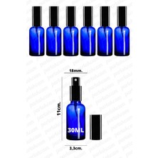 Feyza Design 30ML Siyah Metal Sprey Şişe, 6'lı Set, Sızdırmaz, Çok Amaçlı Kapsüllü