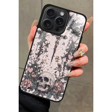 Snacase  Apple iPhone 16 Pro Uyumlu Kurukafa Tasarımlı Parlak Silikon Kılıf