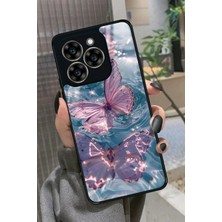 Snacase Reeder S919 Uyumlu Pembe Kelebek Tasarımlı Parlak Silikon Kılıf