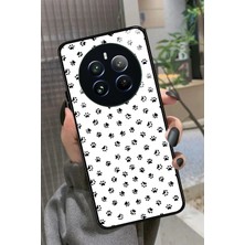 Snacase Realme 12 Uyumlu Siyah-Beyaz Kedi Patisi Tasarımlı Parlak Silikon Kılıf