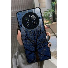 Snacase Realme 12 Uyumlu Van Gogh Mavi Ağaç Tablo Tasarımlı Parlak Silikon Kılıf