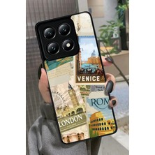 Snacase  Xiaomi Mi 14T Uyumlu Travel Tasarımlı Parlak Silikon Kılıf