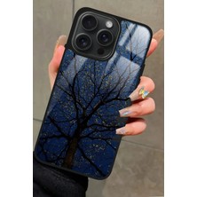 Snacase  Apple iPhone 16 Pro Max Uyumlu Van Gogh Mavi Ağaç Tablo Tasarımlı Parlak Silikon Kılıf