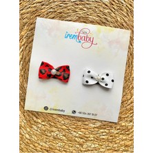 İrembaby 2'li Set Bebek - Çocuk Saçsız Bebek Tokası Seti Fiyonklu Toka Set