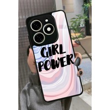Snacase  Infınıx Smart 8 Pro Uyumlu Girl Power Tasarımlı Parlak Silikon Kılıf