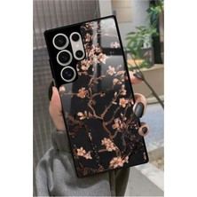 Snacase  Samsung Galaxy S22 Ultra Uyumlu Van Gogh Siyah Ağaç Tablo Tasarımlı Parlak Silikon Kılıf