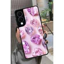 Snacase  Samsung Galaxy S25 Edge Uyumlu Simli Taş Tasarımlı Parlak Silikon Kılıf