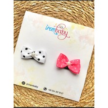 İrembaby 2'li Set Bebek - Çocuk Saçsız Bebek Tokası Seti Fiyonklu Toka Set