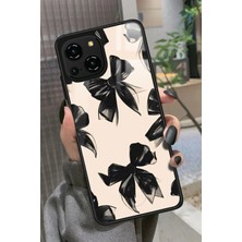 Snacase Reeder S23 Pro Max Uyumlu Siyah Kurdele Tasarımlı Parlak Silikon Kılıf