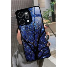 Snacase Oppo Reno 14 Pro Uyumlu Van Gogh Mavi Ağaç Tablo Tasarımlı Parlak Silikon Kılıf