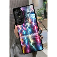 Snacase Reeder S19 Max Pro S Edge Uyumlu Renkli Şimşek Tasarımlı Parlak Silikon Kılıf