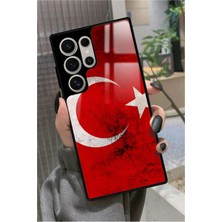 Snacase  Samsung Galaxy S24 Ultra Uyumlu Türk Bayrağı Tasarımlı Glossy Silikon Kılıf