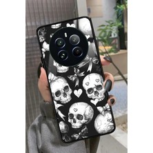 Snacase Realme 12 Uyumlu Kurukafa Tasarımlı Parlak Silikon Kılıf