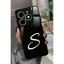 Snacase  Infınıx Smart 8 Pro Uyumlu S Harfi Yazılı Parlak Silikon Kılıf