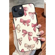 Snacase  Apple iPhone 14 Uyumlu Pembe Kurdele Tasarımlı Parlak Silikon Kılıf