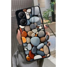 Snacase  Xiaomi Poco X7 Pro Uyumlu Renkli Taş Tasarımlı Parlak Silikon Kılıf