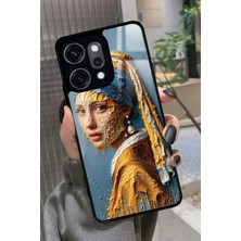 Snacase Oppo Reno 14 Pro Uyumlu Inci Küpeli Kız Tablo Tasarımlı Parlak Silikon Kılıf