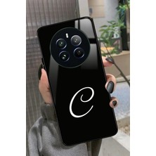 Snacase Realme 12 Uyumlu C Harfi Yazılı Parlak Silikon Kılıf
