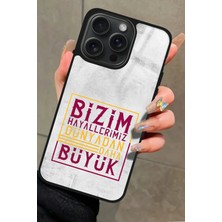 Snacase  Apple iPhone 16 Pro Max Uyumlu Taraftar Sözü Yazılı Parlak Silikon Kılıf