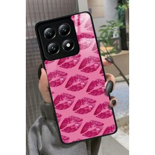 Snacase  Xiaomi Mi 14T Uyumlu Pembe Dudak Tasarımlı Parlak Silikon Kılıf