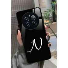 Snacase Realme 12 Uyumlu N Harfi Yazılı Parlak Silikon Kılıf