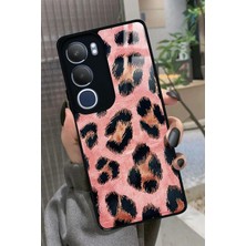 Snacase  Vivo Y19S Uyumlu Pembe Leopar Tasarımlı Glossy Silikon Kılıf
