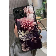 Snacase Reeder S23 Pro Max Uyumlu Pembe Çiçek Tasarımlı Parlak Silikon Kılıf