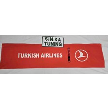 Şimika Turkısh Airlines Kaymaz Otomobil Torpido Havlusu Göğüs Halısı Üniversal Yıkanabilir (Kumaş Anahtarlık Hediyeli)