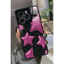 Snacase Reeder S919 Uyumlu Pembe Yıldız Tasarımlı Parlak Silikon Kılıf
