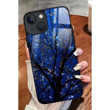Snacase  Apple iPhone 13 Uyumlu Van Gogh Mavi Ağaç Tablo Tasarımlı Glossy Silikon Kılıf