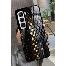 Snacase  Infinix Hot 60 Uyumlu Siyah Yılan Derisi Tasarımlı Parlak Silikon Kılıf