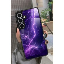 Snacase  Samsung Galaxy S24 Uyumlu Mor Şimşek Tasarımlı Parlak Silikon Kılıf
