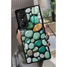 Snacase Reeder S19 Max Pro S Edge Uyumlu Yeşil Taş Tasarımlı Parlak Silikon Kılıf