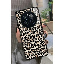 Snacase Realme 12 Uyumlu Kahverengi Leopar Tasarımlı Glossy Silikon Kılıf