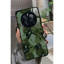 Snacase Realme 12 Uyumlu Kamuflaj Tasarımlı Parlak Silikon Kılıf