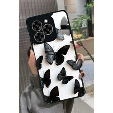 Snacase Reeder S919 Uyumlu Siyah Kelebek Tasarımlı Parlak Silikon Kılıf