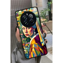 Snacase Realme 12 Uyumlu Inci Küpeli Kız Tablo Tasarımlı Parlak Silikon Kılıf