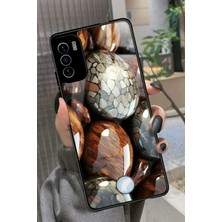 Snacase Reeder S19 Max Pro S Uyumlu Kahverengi Taş Tasarımlı Parlak Silikon Kılıf