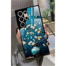 Snacase  Samsung Galaxy S24 Ultra Uyumlu Van Gogh Mavi Ağaç Tablo Tasarımlı Parlak Silikon Kılıf