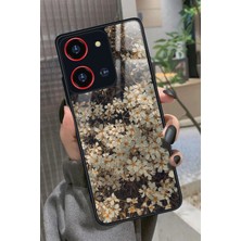 Snacase Reeder S19 Max Pro S 108 Mp (Zoom) Uyumlu Beyaz Çiçek Tasarımlı Parlak Silikon Kılıf