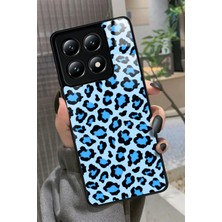 Snacase  Xiaomi Mi 14T Uyumlu Mavi Leopar Tasarımlı Parlak Silikon Kılıf